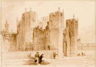 Alnwick Castle by Thomas Miles Richardson